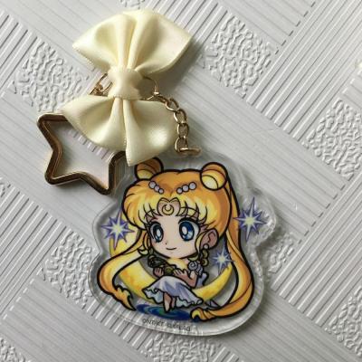 Cina Stampa offset UV di anime di Eco degli anelli portachiavi di plastica promozionali acrilici amichevoli della catena chiave in vendita