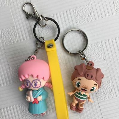 중국 Fadeless Custom Pvc Figure Key Chain Doll Exquisite Workmanship 판매용