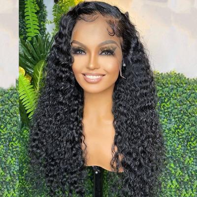 China 100% Raw Silky Straight Virgin Hair 13X6 Hd Lace Front Wigs Water Wave Lace Front Wig For Women for sale