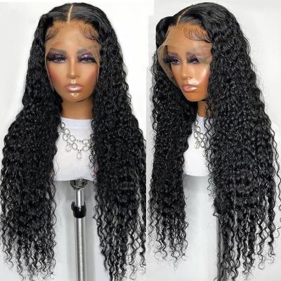 China Silky Straight Wave Dropshipping Virgin Cuticle Aligned Raw Hair Wig Pre Plucked 13X6 To Lace Frontal Curly Wig for sale