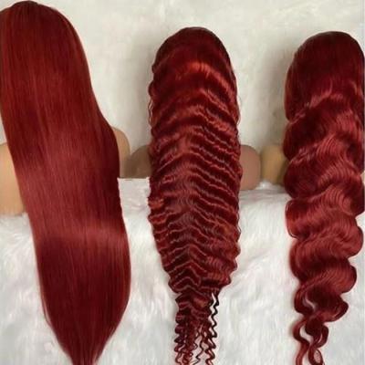 China Cheap Wholesale Silky Straight Double Color Body Wave Wigs Short Red Hair Pulled Hair Wigs for sale