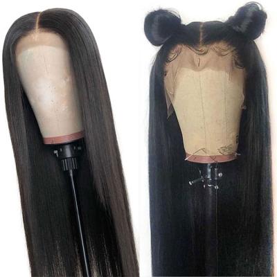 China Wholesale Silky Straight Wave Jewish Kosher Glueless Lace Front Wig 40 Inches Full Silky Straight Hair With Baby Hair for sale