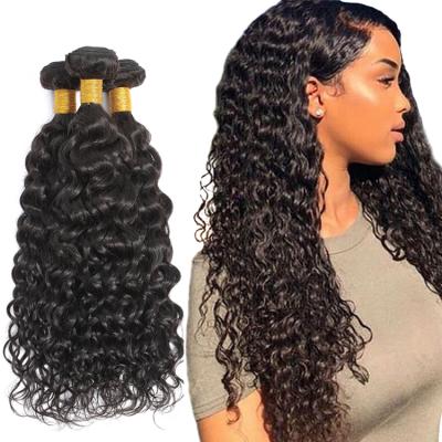 China 10A Grade Silky Straight Virgin Malaysian Wave Hair Bundles Water Wave Hair Bundles for sale