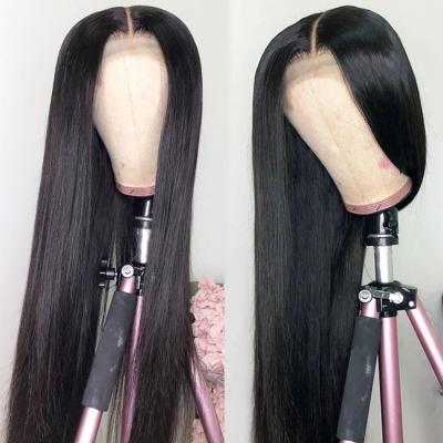 China Silky Straight Wave Remy Lace Frontal Wig Raw Unprocessed Indian Wholesale, Virgin Cuticle Aligned Hair Peruvian Front Lace Front Wigs for sale