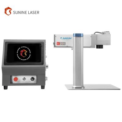 China Laser Marking 20w 30w Laser Locating Jewelry Making Machine Raycus Slot Type Laptop Fiber Laser Engraving Ring For Metal Etching for sale