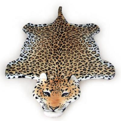 China Latest Product Anti-Slip Plush Brown Leopard Shaped Luxury Plush Animal Skin Blanket Faux Fur Blanket Blanket for sale