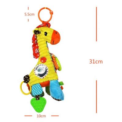 China Baby Playing New Design Early Plush Giraffe Activity Time Education Baby Toy Soft Clip On Pram Crib Bed Stroller Spiral Infant Toy With Baby Teether for sale