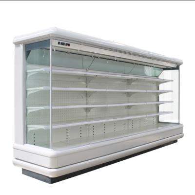 China Double-temperature supermarket refrigeration equipment open refrigerator refrigerator for vegetable fruit cold drinks for sale