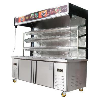 China Double-temperature MaLaTang commercial refrigerator and freezer cooler cooler cabinet refrigerator for sale