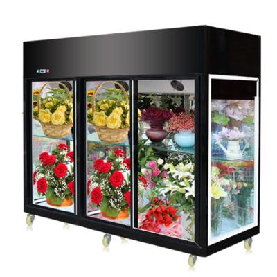 China Single-temperature Supermarket High-grade Flower Refrigeration Fresh Preservation Cooler/Flower Transparent Flower Display Refrigerator for sale