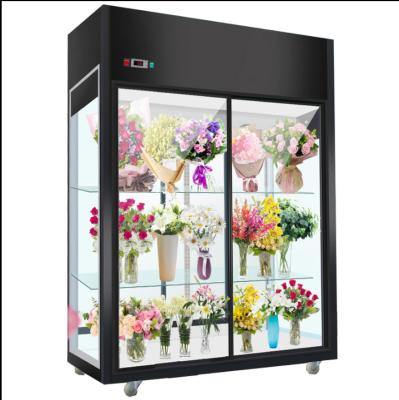 China Luxury Single-temperature Wind Cooling CE Certification Florist Cooler Type Air Cooling Flower Display Refrigerator For Flower for sale