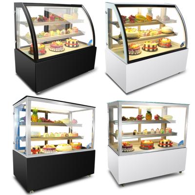 China White Refrigerator Bakery /Commercial Display Showcase Double-temperature Marble Cake Upright Refrigerator for sale