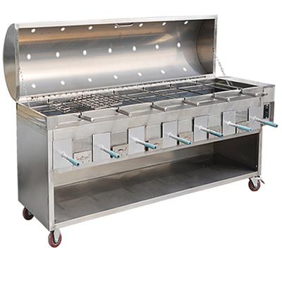 China Commercial Charcoal Chicken Grill Machine Rotisserie Large Easily Cleaned BBQ Grill Machine for sale