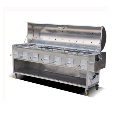 China Commercial Type Easily Cleaned Commercial Charcoal Chicken Grill Machine Chicken Grill Machine Cart Rotisserie for sale