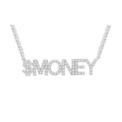 China Hiphop Trending Fashion Hot Design White Plated Custom Name Personalized Necklace for sale