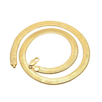 China Ice Hip Hop Mens Snake Bone Chain 18k Gold Plated Chain Necklace Jewelry for sale