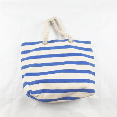 China 2021 Daily Striped Handbag Custom Made For Women Canvas Log Tote Lady Bags for sale