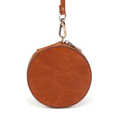 China High Quality Genuine Leather Waterproof Round Wallet Coin Purse Have In Stock Wallet For Wholesale for sale