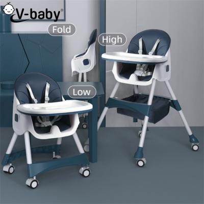 China Low Price Wholesale Modern Feeding Chair With Cushion Portable Infant Baby Dinner Highchair for sale