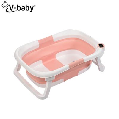 China Portable Folding Baby Bath Tub 2022 New Indoor Bathtub Design With Stand Folding Folding Baby Bath Tub for sale