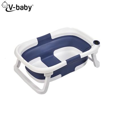 China New Arrival Hot Selling Big Size Indoor Plastic Toddler Foldable Bath Tubs Folding Portable Baby Bath Tub For Kids for sale