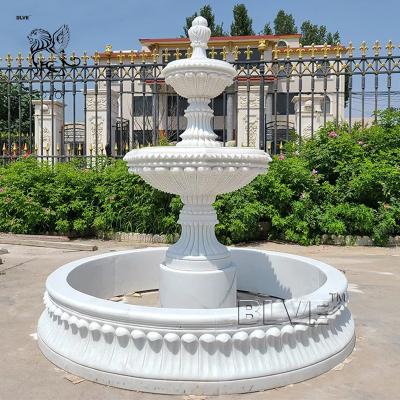 China Marble Garden Water Fountains Natural Stone Modern Yard Fountain  European Style Large Outdoor Decorative for sale