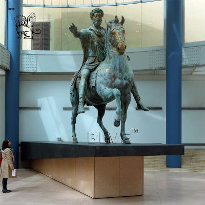 Китай Bronze Equestrian Sculpture Of Marcus Aurelius Famous Roman Emperor Statue Large Decoration Outdoor продается