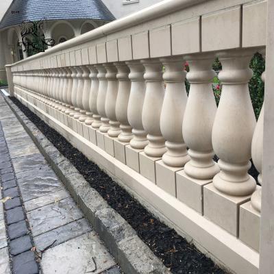 China White Marble Balcony Railing Stone Stair Balustrade Handrails Building Design Pillar Decorative Outdoor en venta