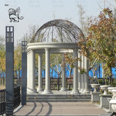 China Stone Marble Modern Gazebo Garden Roman Pillars Design Pavilion Decorative Outdoor Large Customized en venta