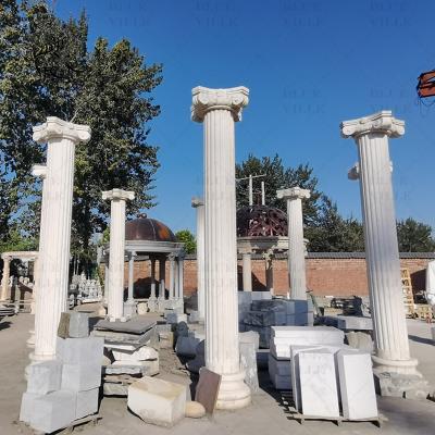 China Natural Stone Marble Roman Columns White House Simple Pillar Desig Building Decorative en venta