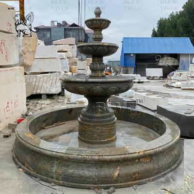 Китай Marble Water Fountain Natural Stone Granite Garden 3 Tier Fountains Large Outdoor Factory Custom продается