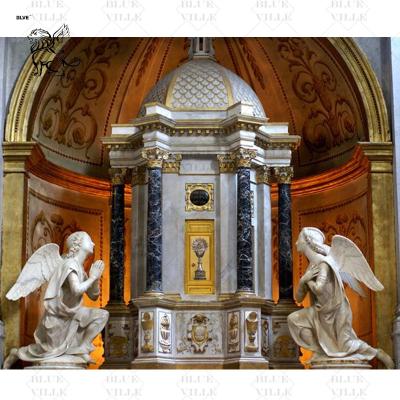 China Marble Baptismal Font White Natural Stone Church Altar Western Style Religiou Modern en venta