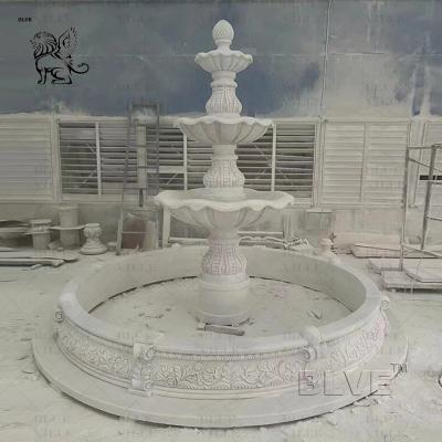 Китай Marble Waterfall Fountain Outdoor White Stone Out Door Water Fountain Italian Garden Decoration Large продается