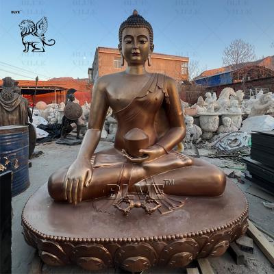 China Bronze Buddha Statues Copper Brass Large Sitting Zen Budda Sculpture Metal Religious Antique Customized for sale