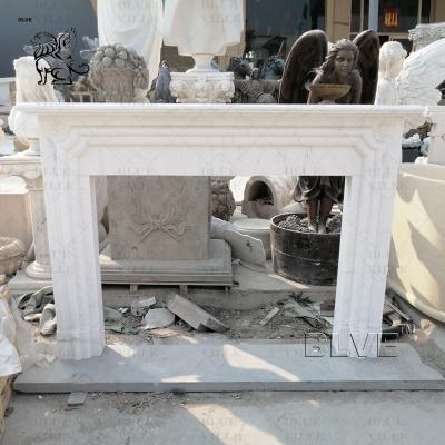 China White Marble Fireplace Mantel Italian Stone Fireplace Surround Italian Stone Fireplace Surround Home Decoration en venta