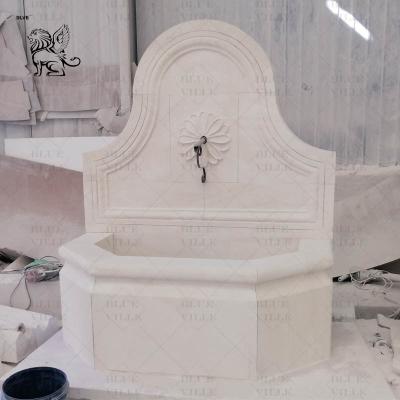 China Large Marble Outdoor Fountains Stone Garden Wall Fountain Home Decoration Villa Courtyard Design en venta