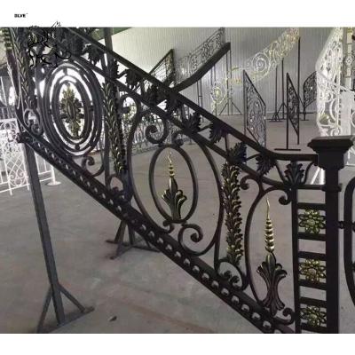 China Casting Iron Fence Stair Railing Balcony Handrail Powder Coated Factory Direct for sale