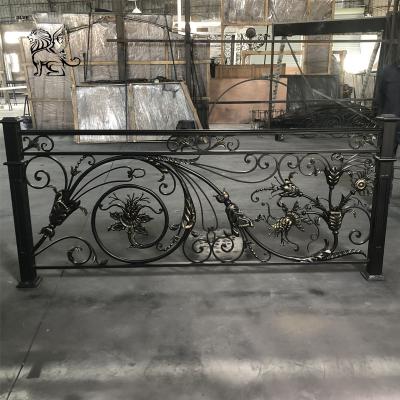 China Iron Fence Railing Handrail Wrought Iron Fence Galvanized Durable Residential Factory Supply for sale