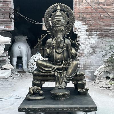 China Bronze Lord Ganesha Statue Sculpture Brass Ganesh Indian God Metal Hindu Religious Large Life Size Outdoor Custom en venta