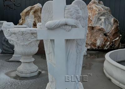 China La mano de piedra gritadora de mármol de Angel Tombstone White Cemetery Natural talló en venta