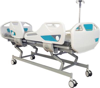 China Three Function Multifunctional High Quality Manual Hospital Central Brake With IV Pole Hospital Bed for sale