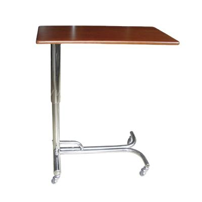 China Modern medical bedside tables/hospital bedside tray table/over bed table with wheels for sale