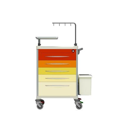 China Modern Multifunctional Metal Medicine Storage Rescue Crash Cart Removable List for sale