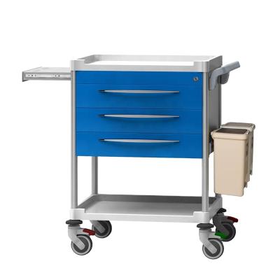 China Best Medicine Storage and Transport Solution Caster Wheels Hospital Carts 4 Drawer Medicine Cart for sale