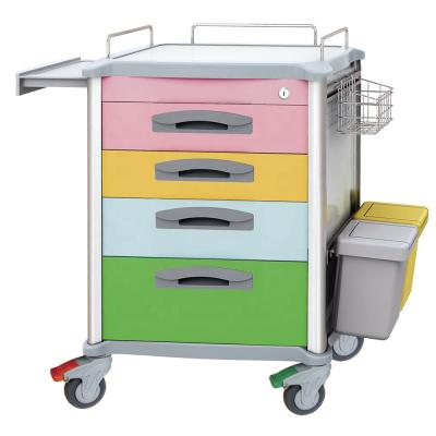 China Best Medicine Storage and Transport Solution Medicine Patient Trolley Cart Hospital Medical Drug Trolley for sale