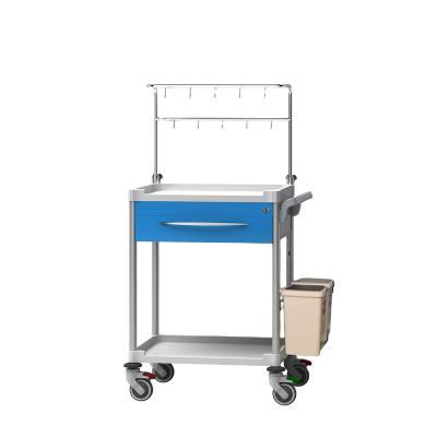 China Best Wholesale Plastic Medicine Storage and Transport Solution Hospital Infusion Trolley Cart for Medical for sale