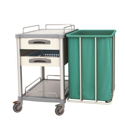 China Best Medicine Storage And Transport Solution Hospital Nursing High Strength ABS Material Hospital Laundry Trolley for sale