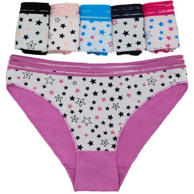 China Hot Sale Antibacterial Women's 12pcs Pack Mix Colors Ladies Briefs Panties Women Cotton for sale