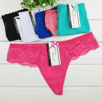 China 12pcs Antibacterial Per Pack Mix Colors Cotton Thongs For Women Cotton Underwear Women Panties for sale