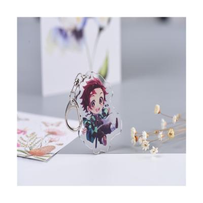 China Adult Costumed Demon Slayer Makers Customized Clear Acrylic Key Chain Gift Souvenir Main Stock Number Chain for sale